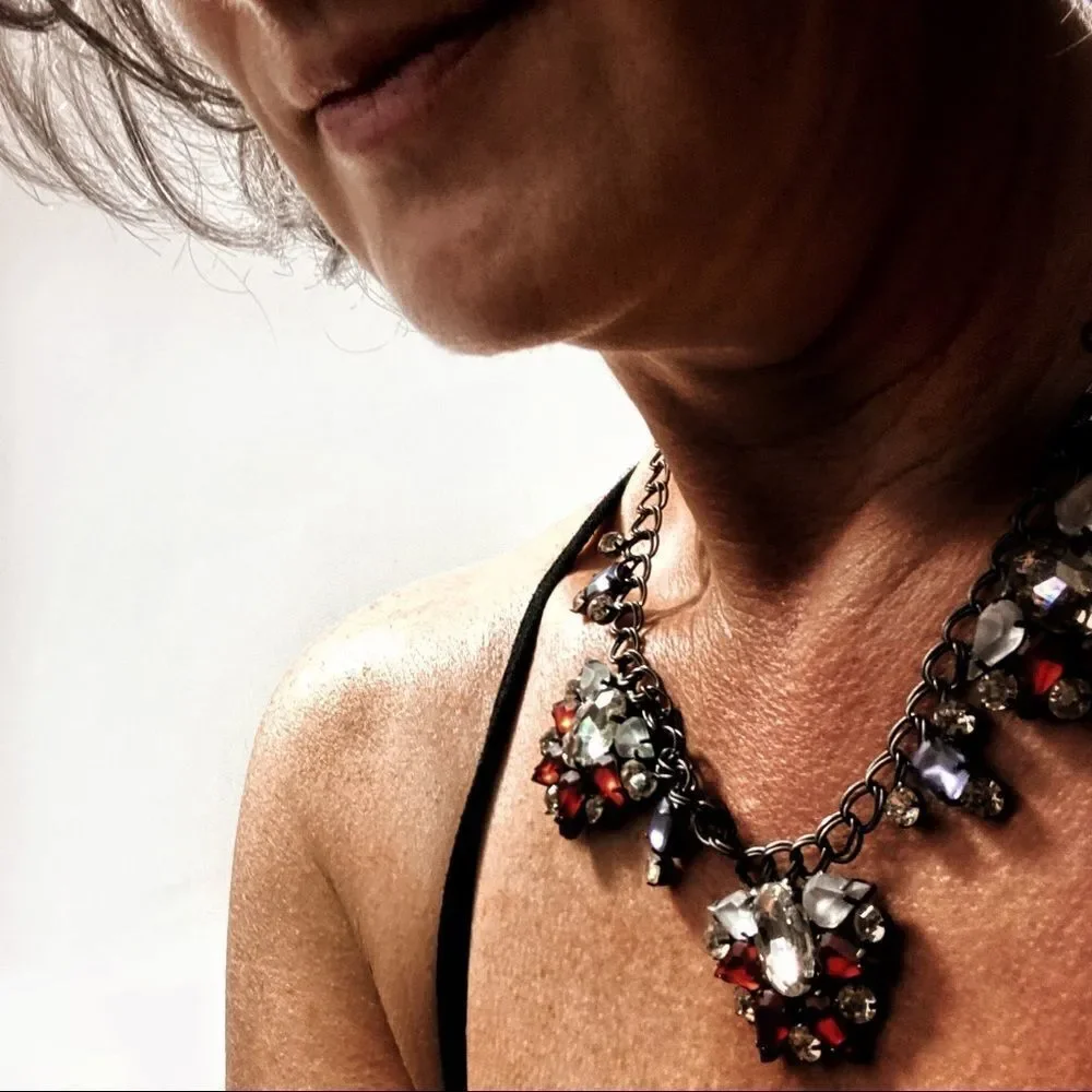 Red, White & Blue Rhinestone Necklace